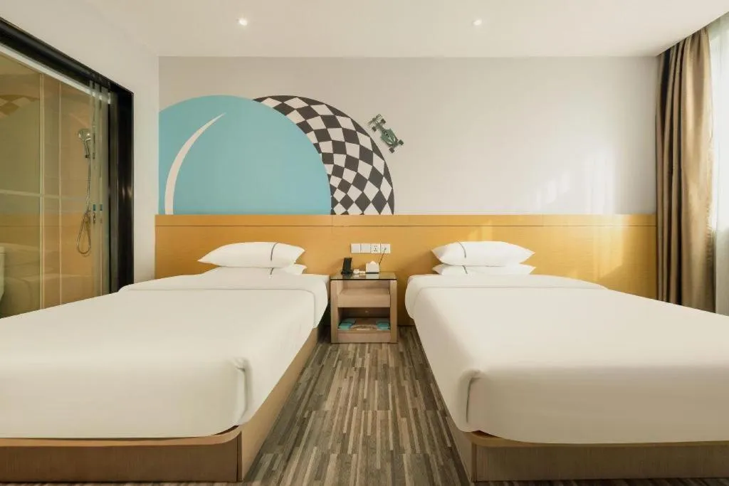 Bed in City Comfort Inn Liuzhou Baisha Bus Station Shengli Barbecue City