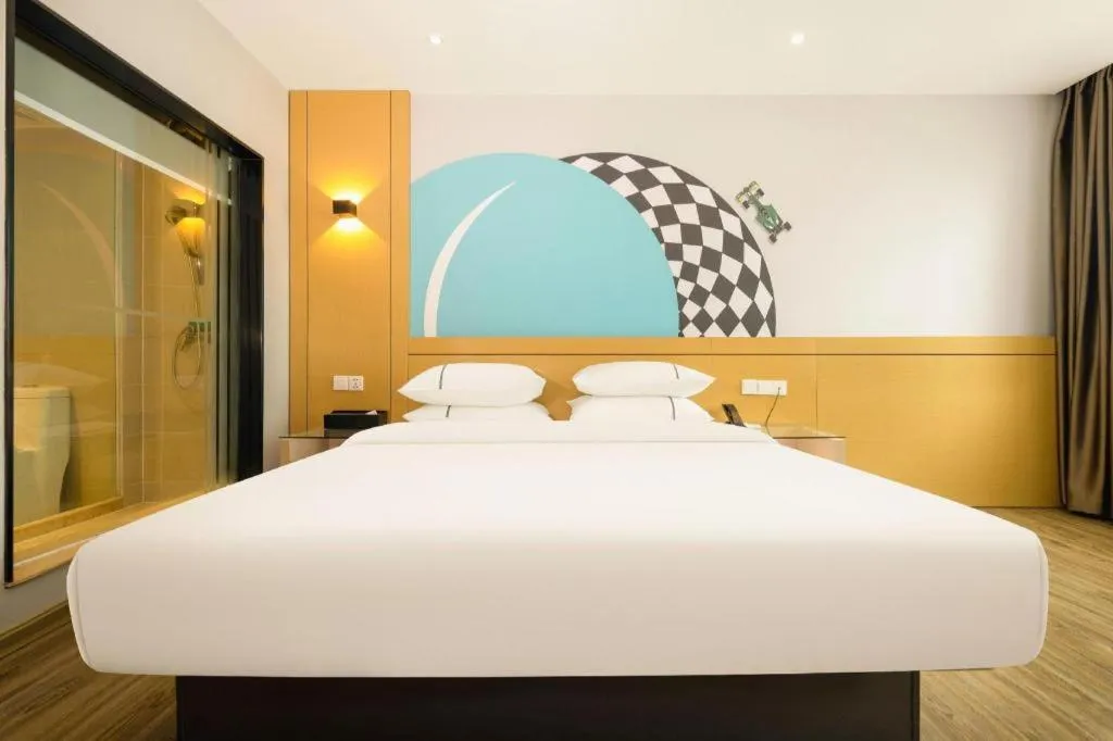 Bed in City Comfort Inn Liuzhou Baisha Bus Station Shengli Barbecue City