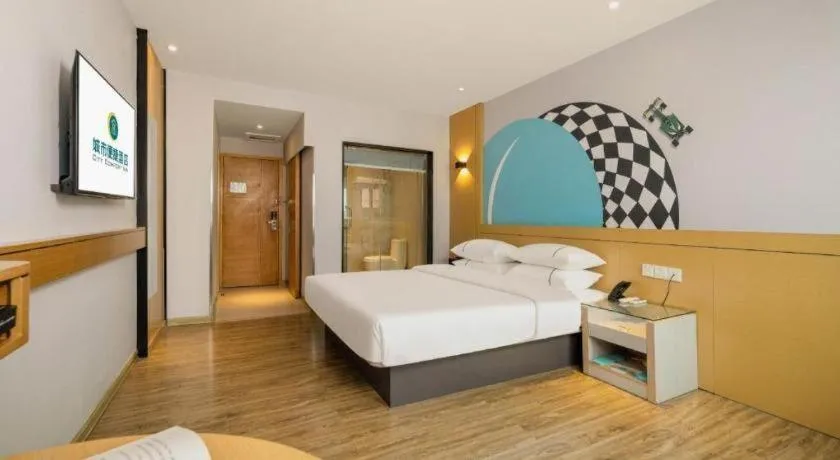 Bed in City Comfort Inn Liuzhou Baisha Bus Station Shengli Barbecue City