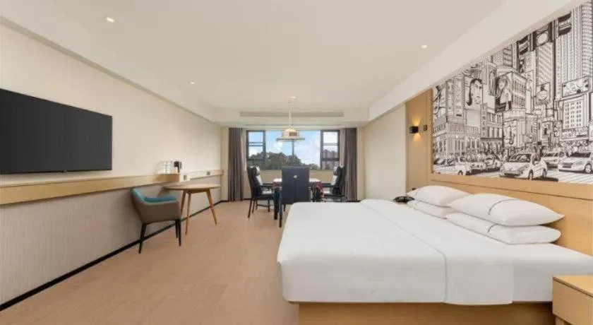 Bed in City Comfort Inn Jiangxia Wuchang University of Technology