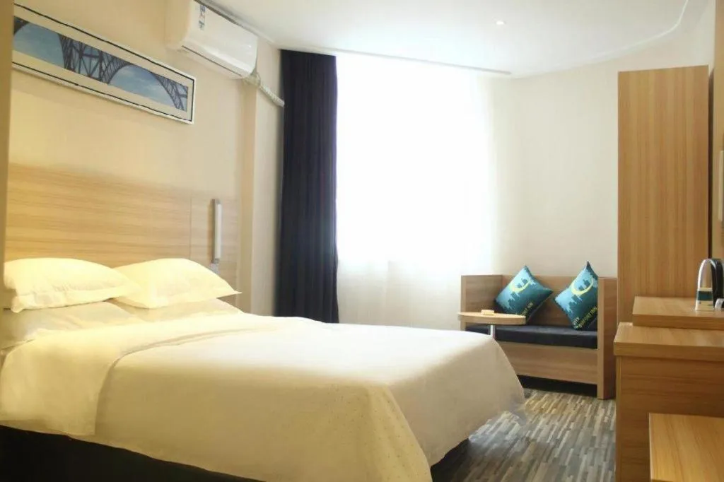 Bed in City Comfort Inn Xianning Chongyang Taoxi Avenue
