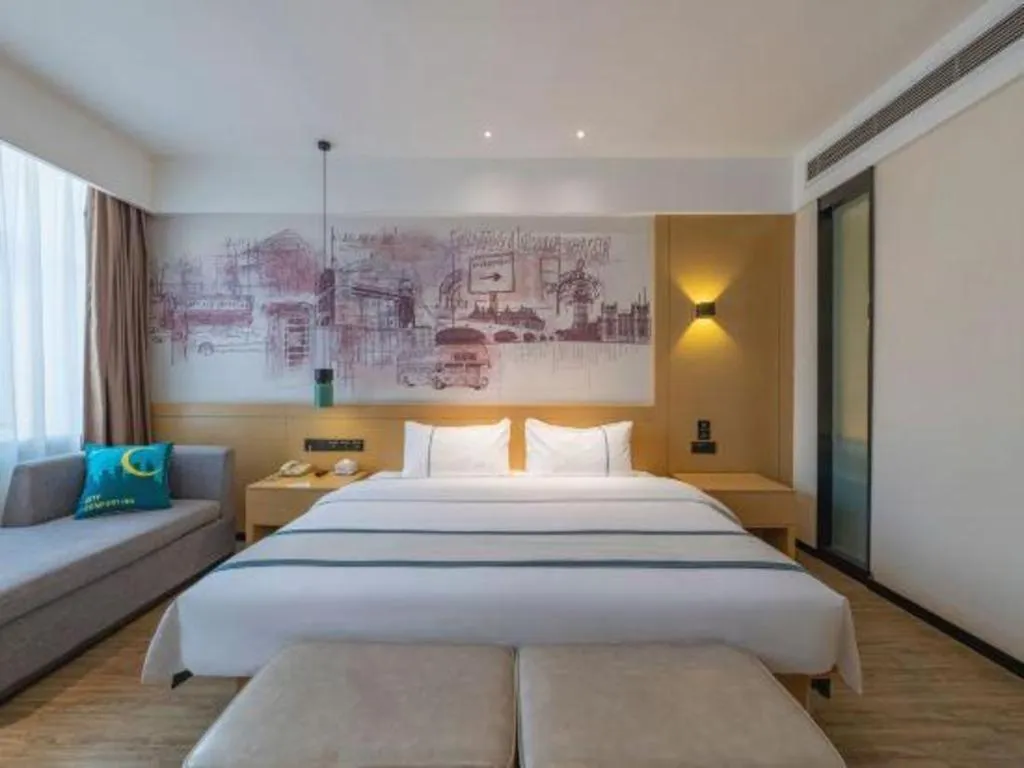 Bed in City Comfort Inn Jinan Railway Station Daming Lake