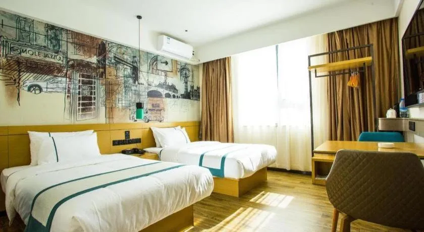 Bed in City Comfort Inn Shangri-La Dukezong Ancient Town