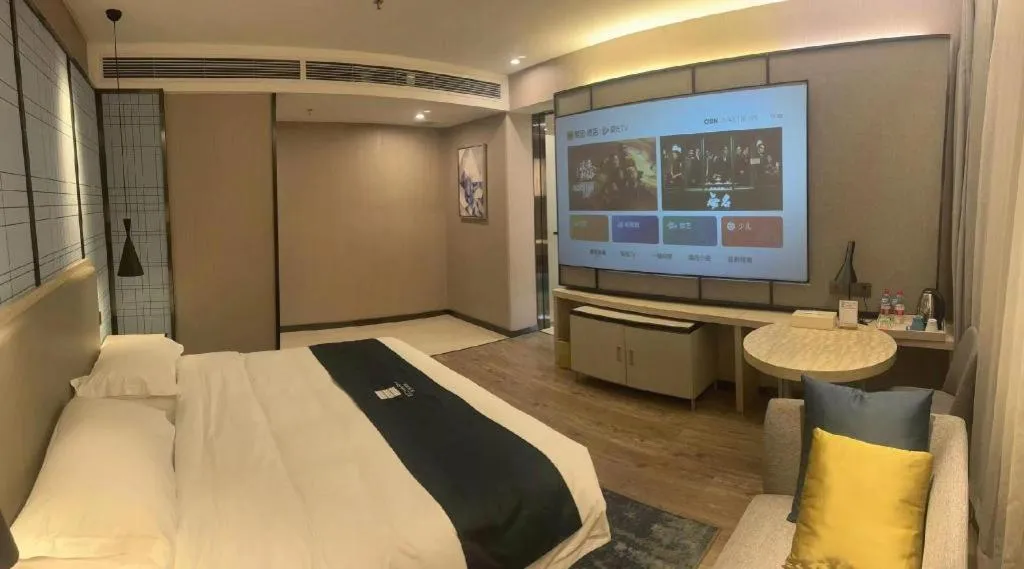 Bed in Echarm Hotel Changchun Jiutai District Government Railway Station