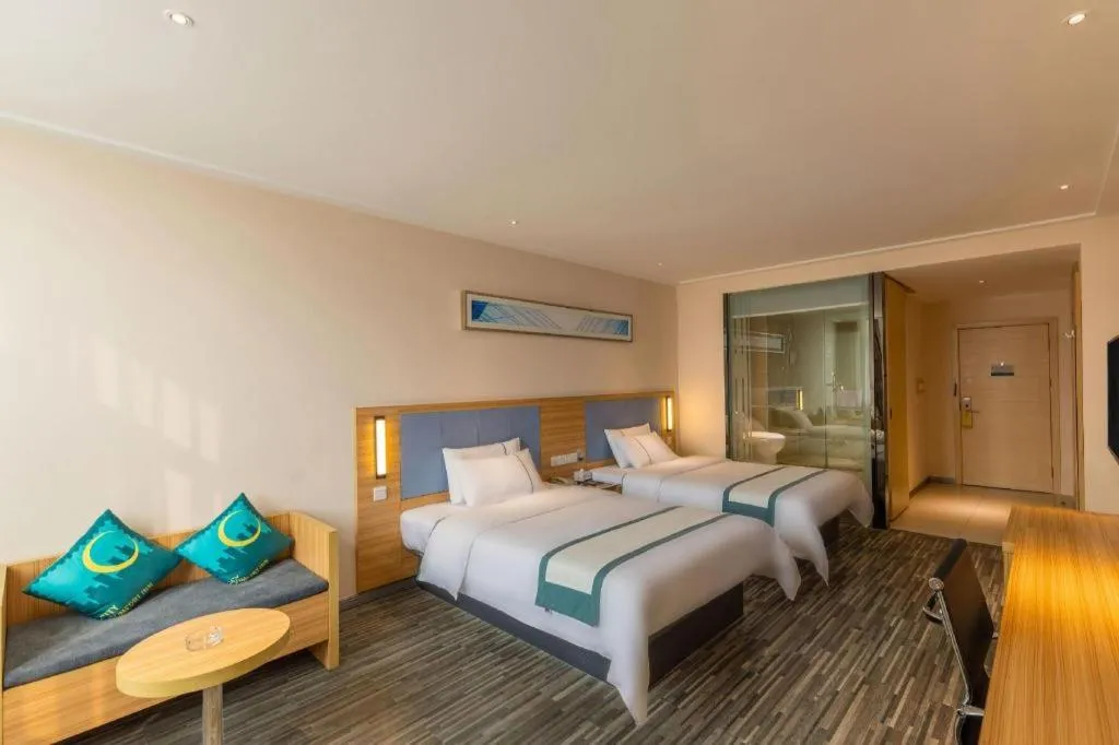 Bed in City Comfort Inn Dujiangyan Municipal Government