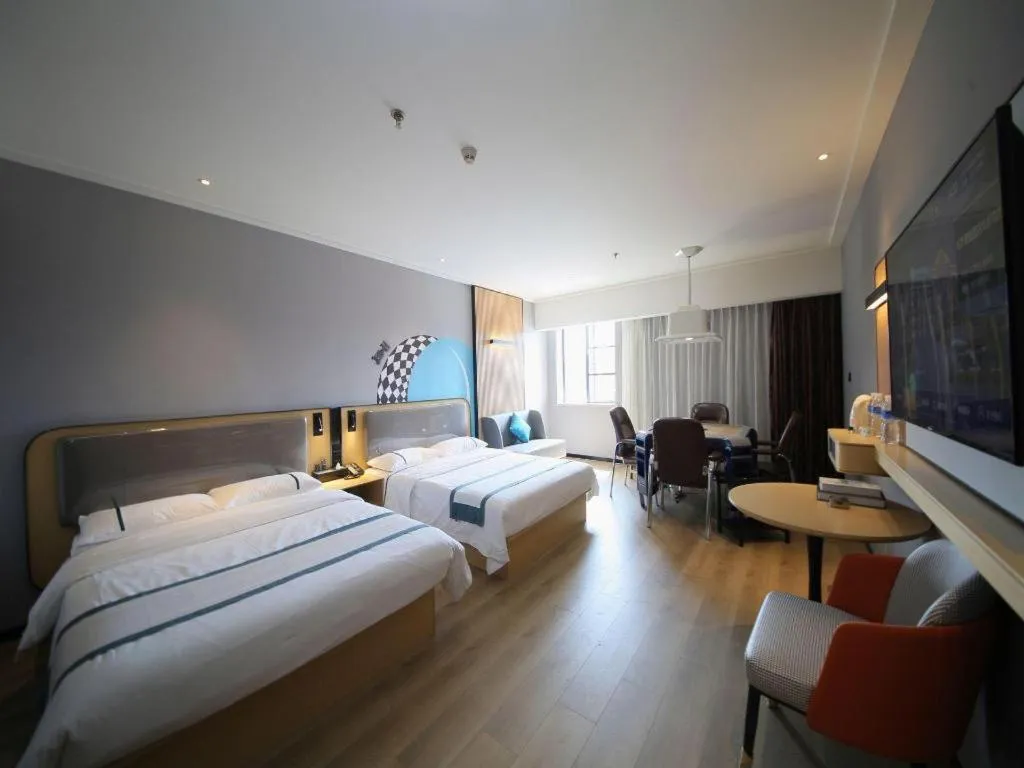 Bed in City Comfort Inn Huangshi Yangxin Mingyuewan Park