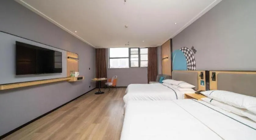 Bed in City Comfort Inn Huangshi Yangxin Mingyuewan Park