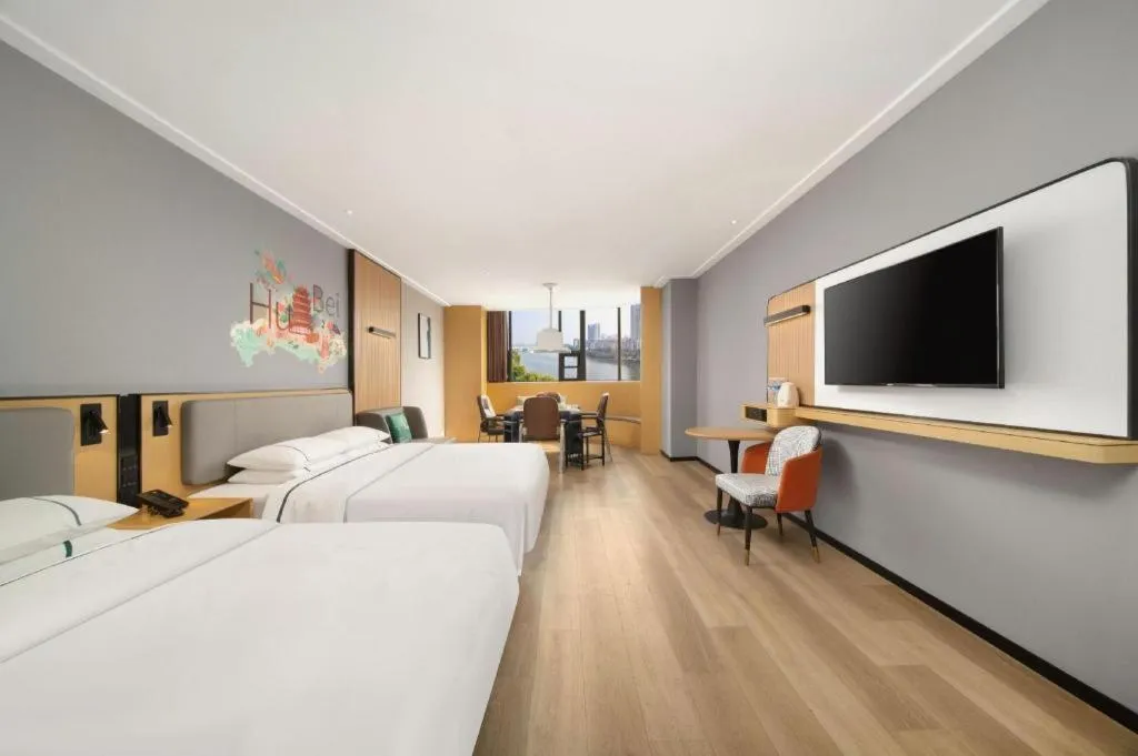 Bed in City Comfort Inn Huangshi Yangxin Mingyuewan Park