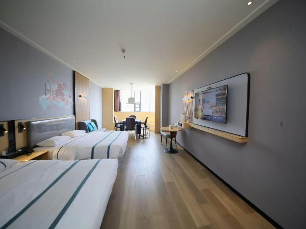 Bed in City Comfort Inn Huangshi Yangxin Mingyuewan Park