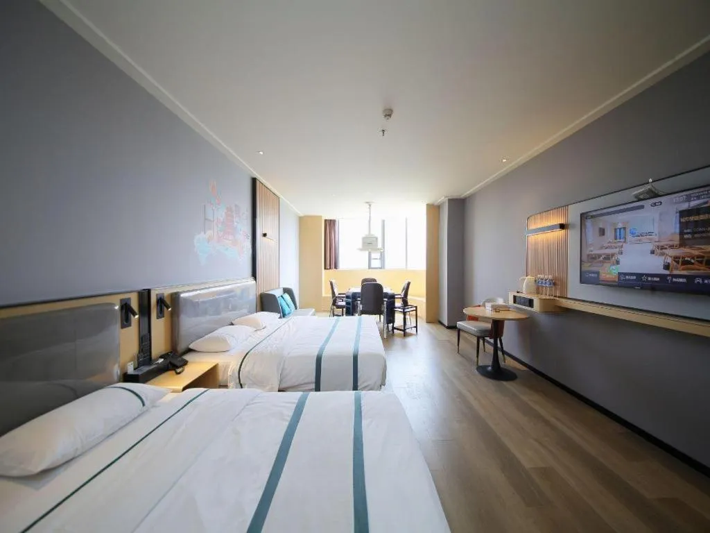 Bed in City Comfort Inn Huangshi Yangxin Mingyuewan Park