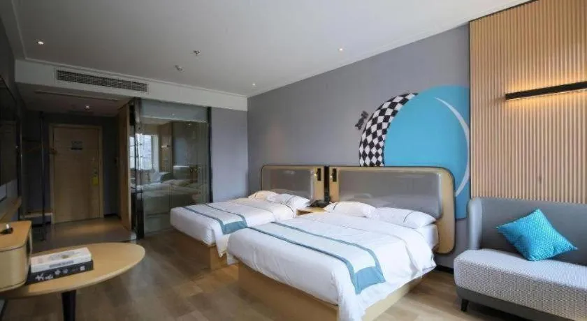 Bed in City Comfort Inn Huangshi Yangxin Mingyuewan Park