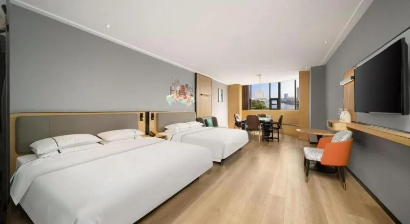 Bed in City Comfort Inn Huangshi Yangxin Mingyuewan Park