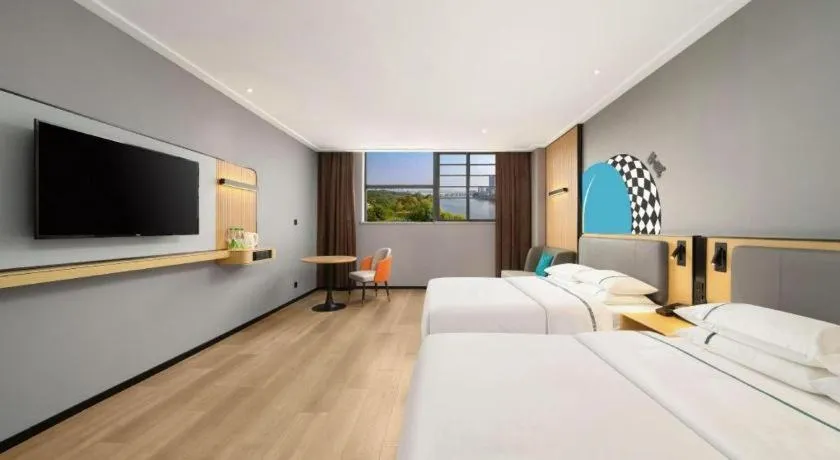 Bed in City Comfort Inn Huangshi Yangxin Mingyuewan Park