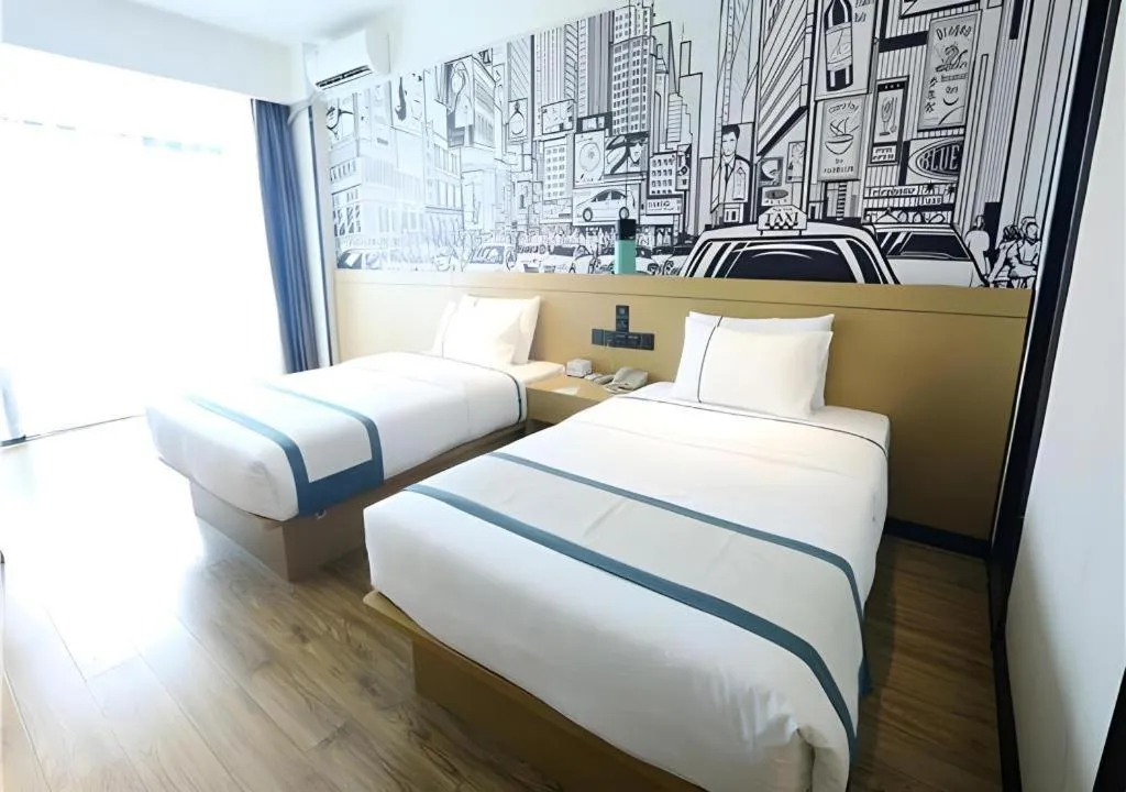 Bed in City Comfort Inn Liuzhou Gubu Street Ma'anshan Park
