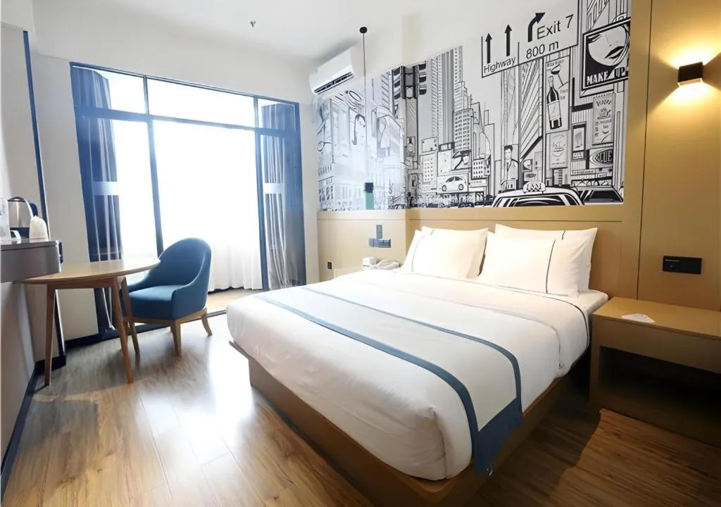Bed in City Comfort Inn Liuzhou Gubu Street Ma'anshan Park