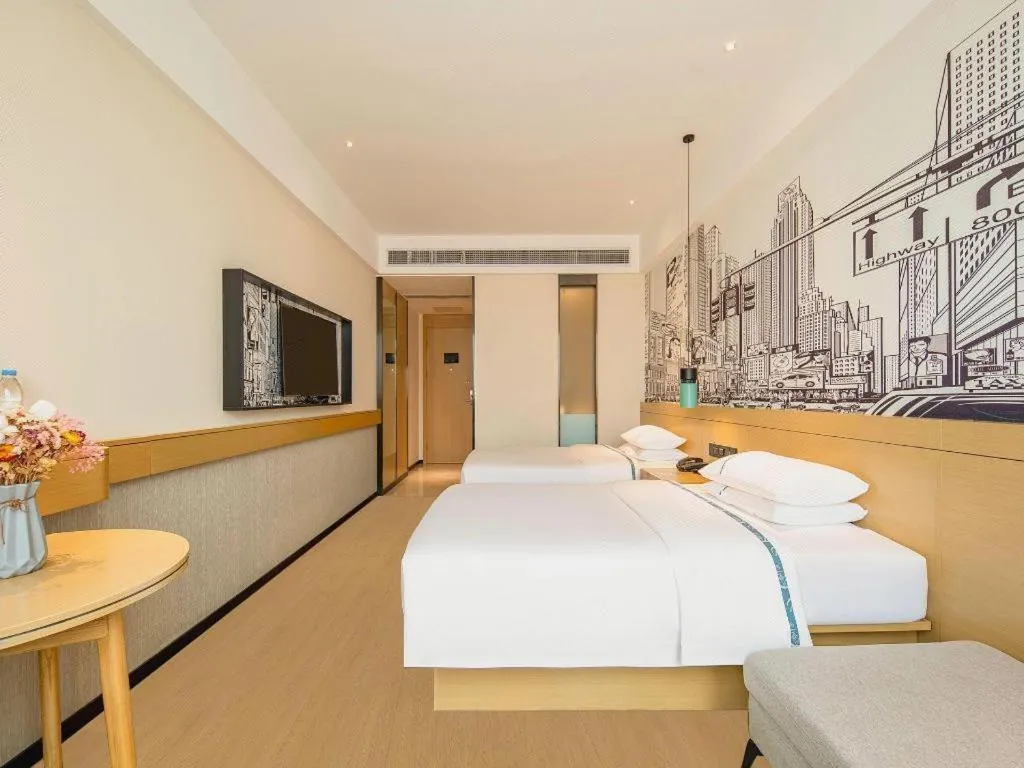 Bed in City Comfort Inn Zhaoqing Qixingyan Yihua Plaza Agile City