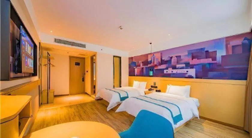 Bed in City Comfort Inn Guilin Yangshuo Shili Hualang Qianguqing