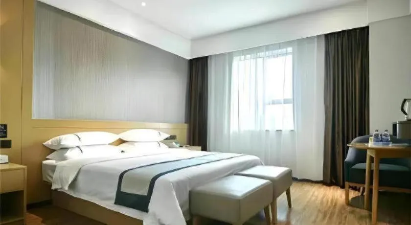 Bed in City Comfort Inn Guilin Yangshuo Shili Hualang Qianguqing