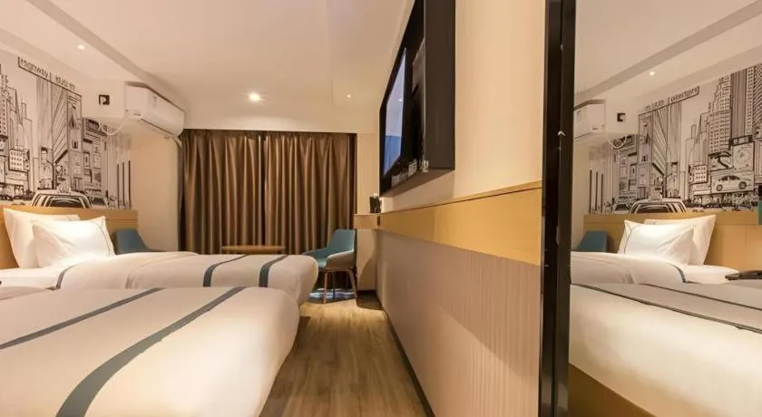 Bed in City Comfort Inn Wuhan International Expo Center Yongwang