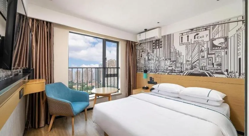 Bed in City Comfort Inn Wuhan International Expo Center Yongwang