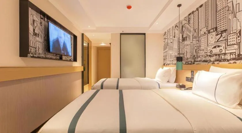 Bed in City Comfort Inn Wuhan International Expo Center Yongwang