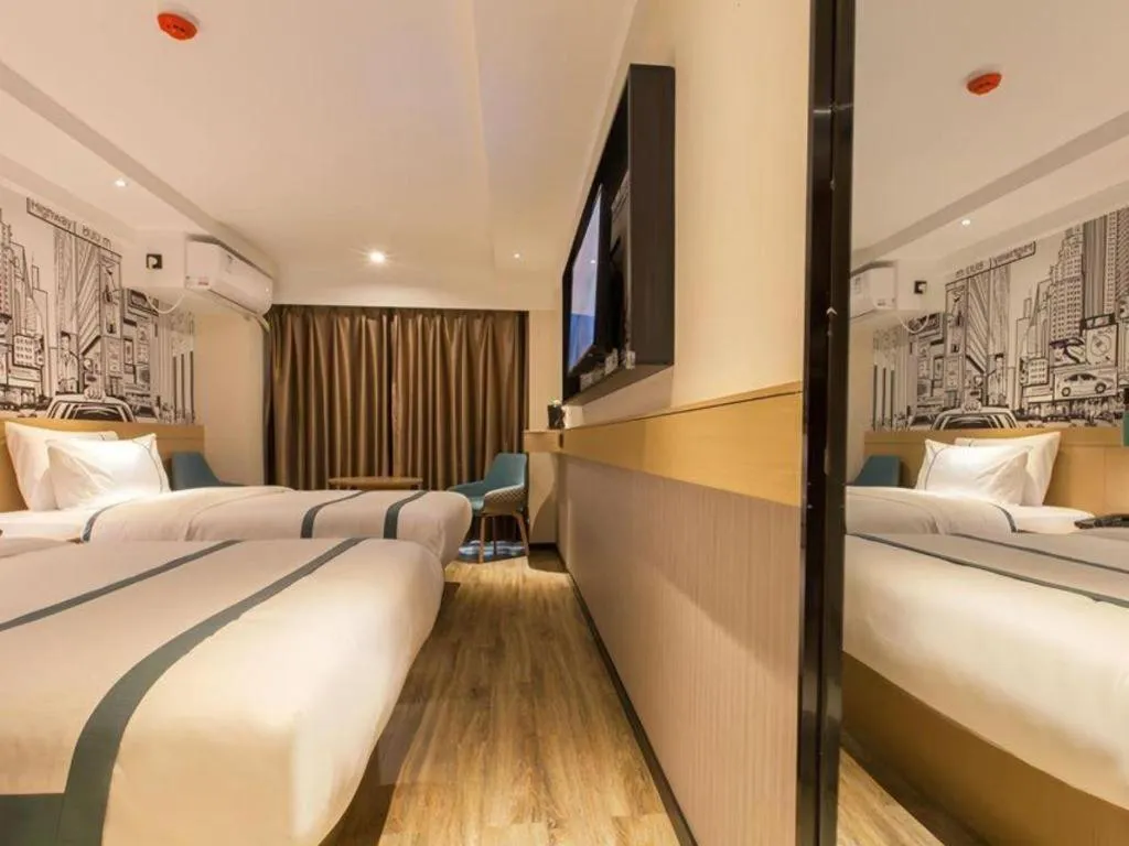 Bed in City Comfort Inn Wuhan International Expo Center Yongwang