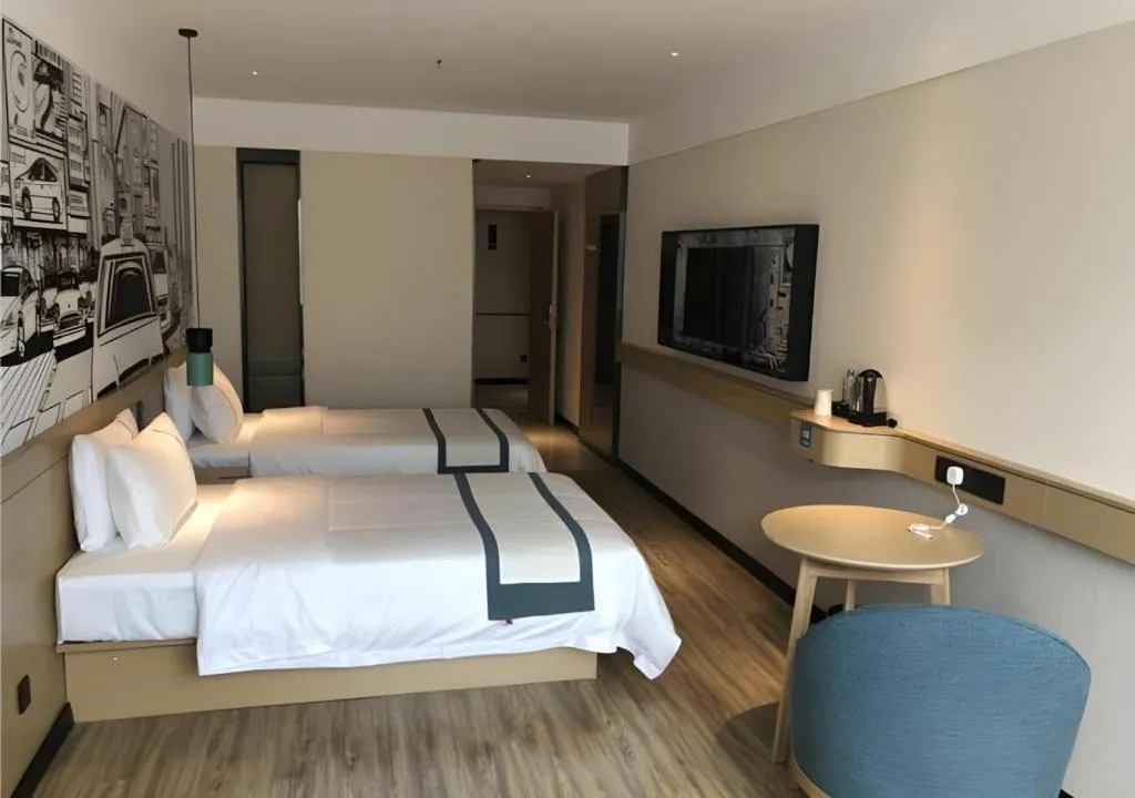 Bed in City Comfort Inn Zhongshan Banfu