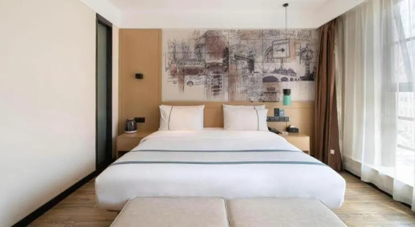 Bed in City Comfort Inn Zhongshan Banfu