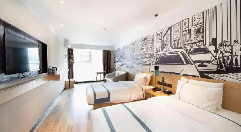 Bed in City Comfort Inn Zhongshan Banfu