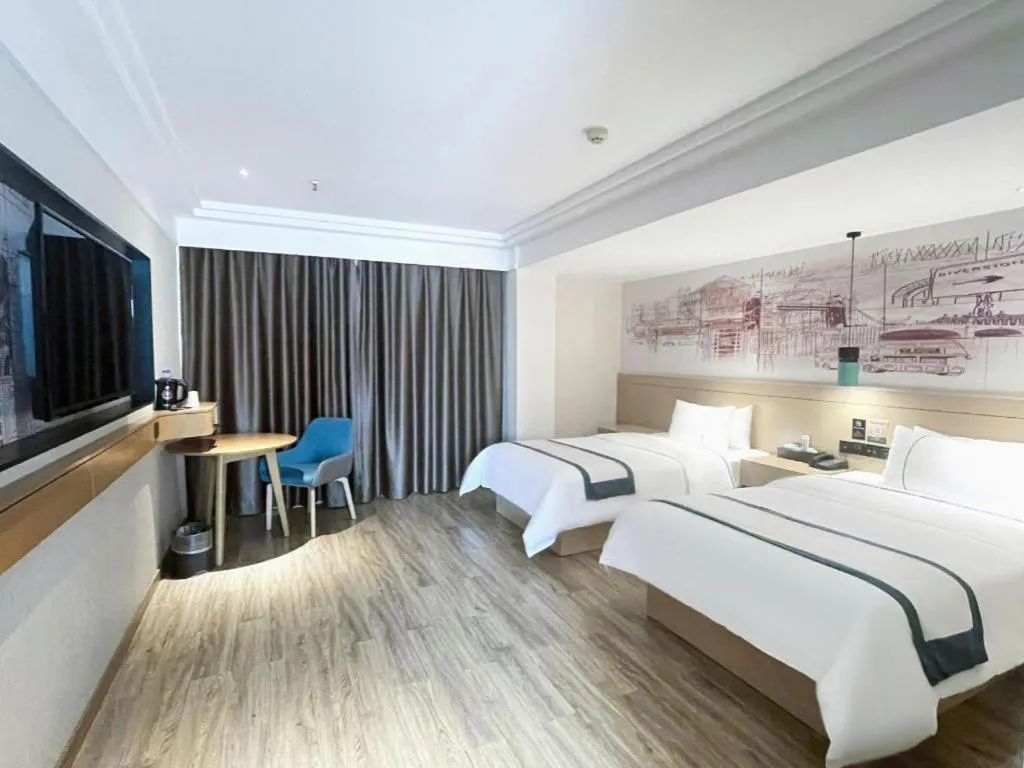 Bed in City Comfort Inn Changsha Railway Station Amiling Metro Station