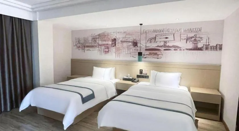 Bed in City Comfort Inn Changsha Railway Station Amiling Metro Station