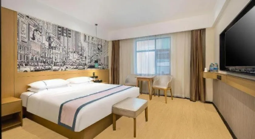 Bed in City Comfort Inn Dongfang Donghai Road Gymnasium Municipal Government