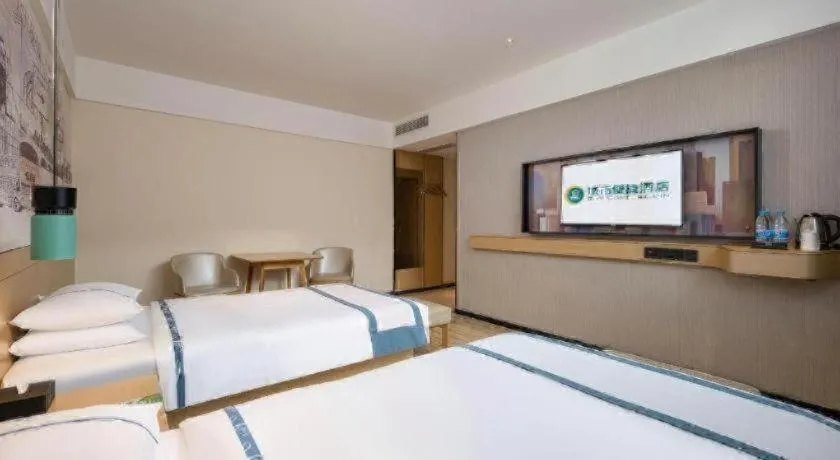 Bed in City Comfort Inn Dongfang Donghai Road Gymnasium Municipal Government