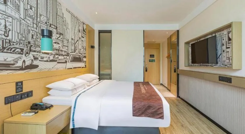 Bed in City Comfort Inn Ezhou Hengda