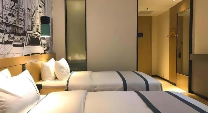 Bed in City Comfort Inn Ezhou Hengda