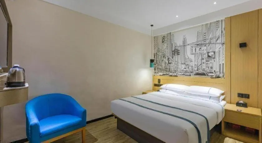 Bed in City Comfort Inn Ezhou Hengda