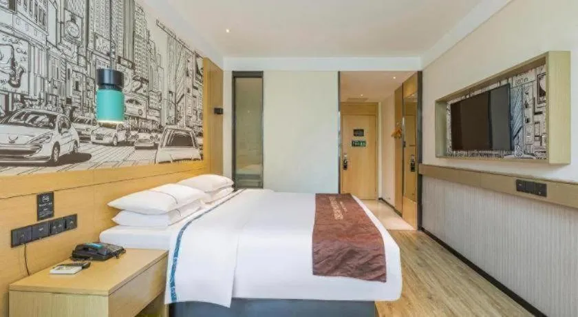 Bed in City Comfort Inn Ezhou Hengda