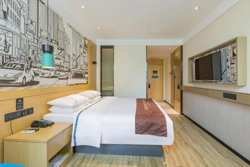 Bed in City Comfort Inn Ezhou Hengda