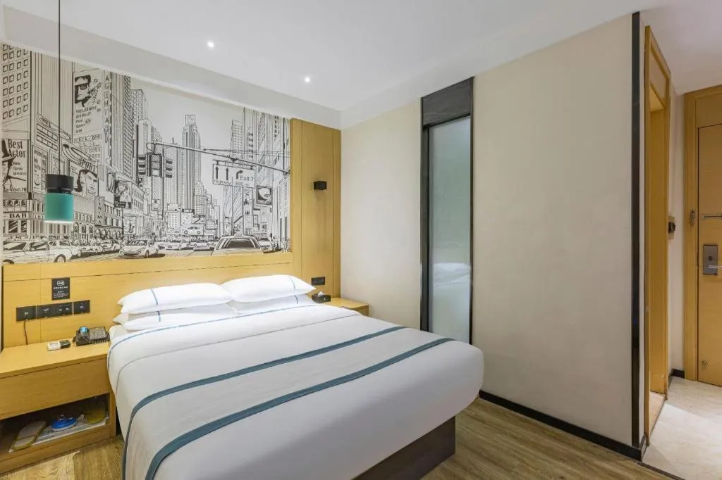 Bed in City Comfort Inn Ezhou Hengda
