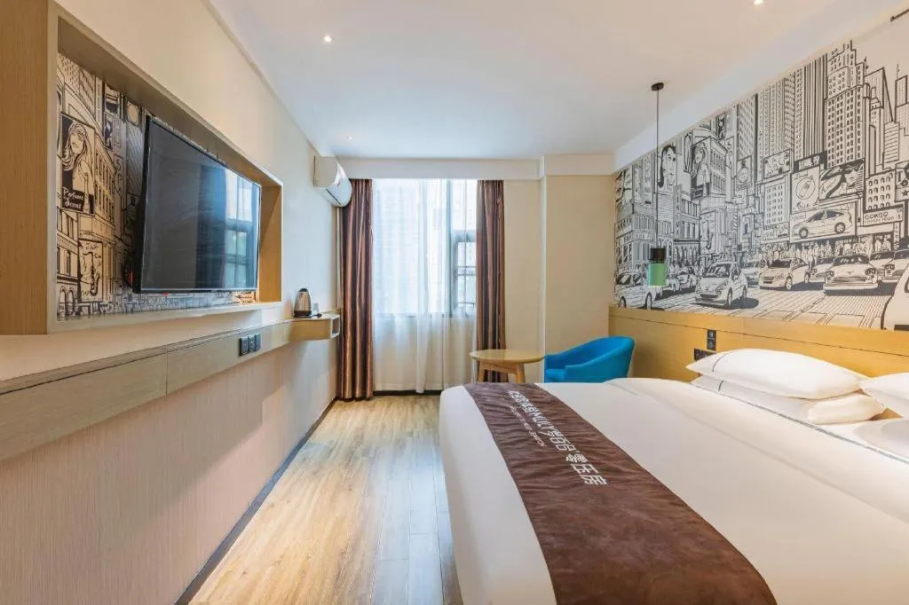 Bed in City Comfort Inn Ezhou Hengda