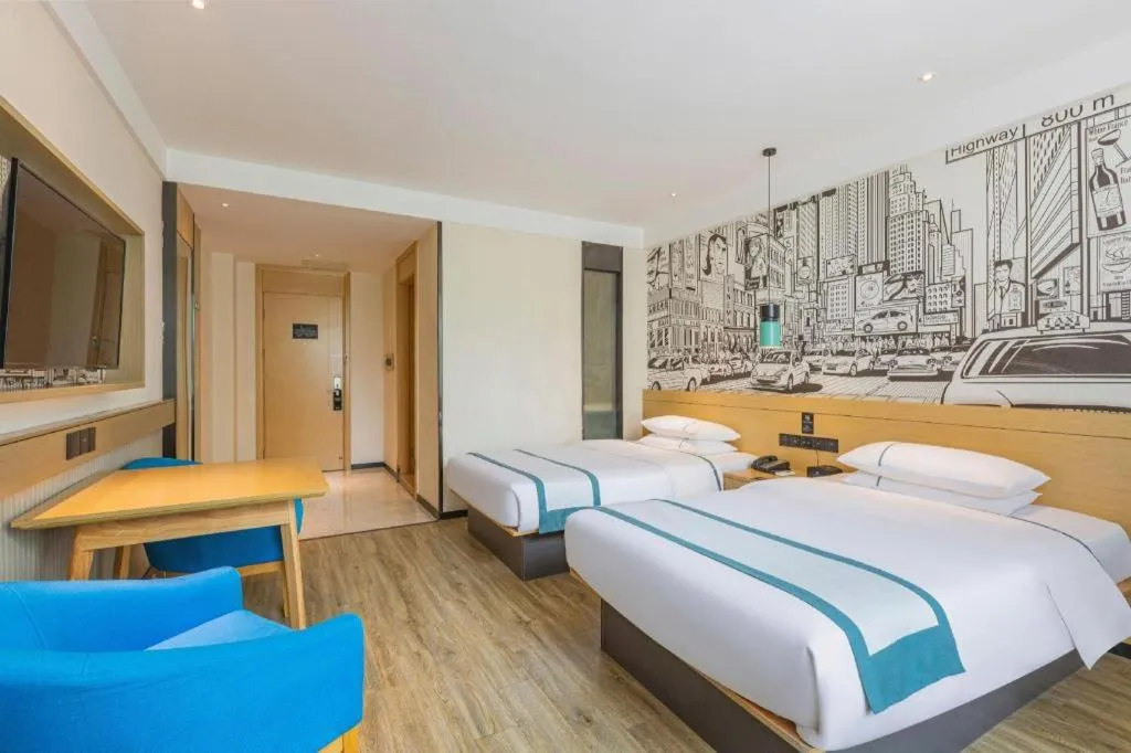 Bed in City Comfort Inn Ezhou Hengda