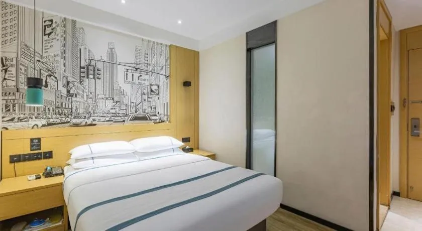 Bed in City Comfort Inn Ezhou Hengda