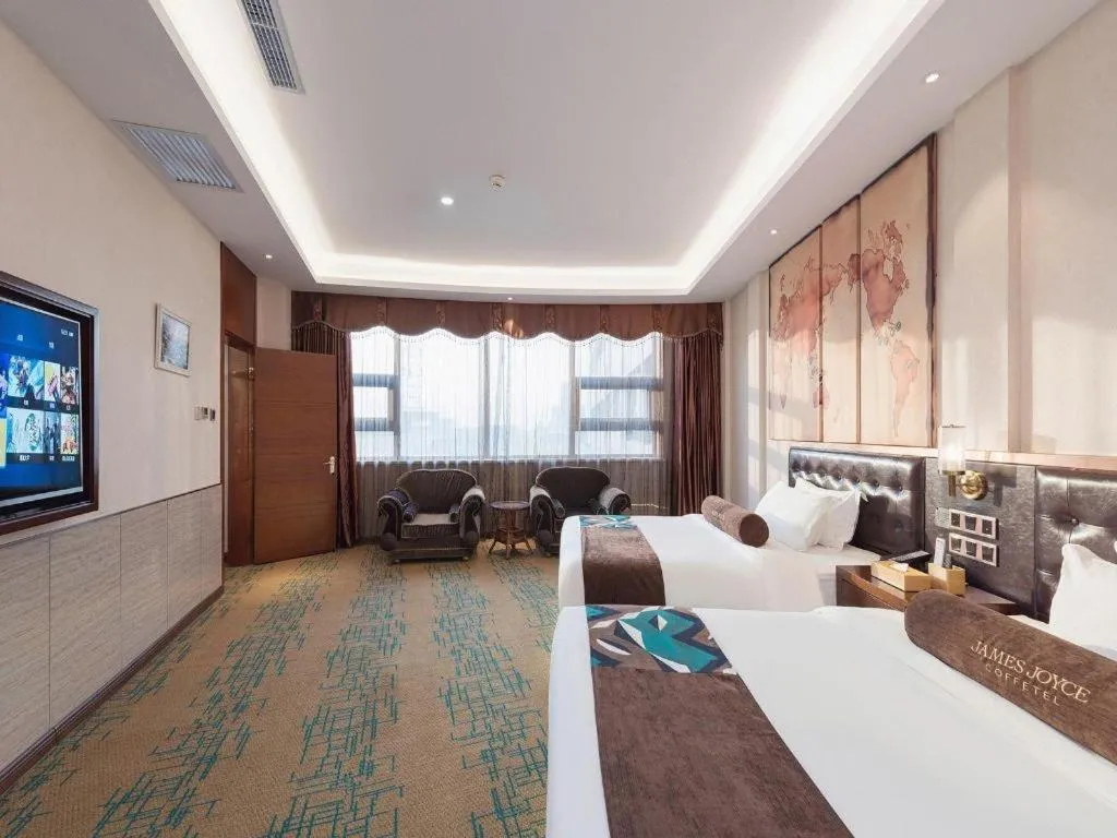 Bed in James Joyce Coffetel· Tianjin Olympic Center Lingbin Road Metro Station