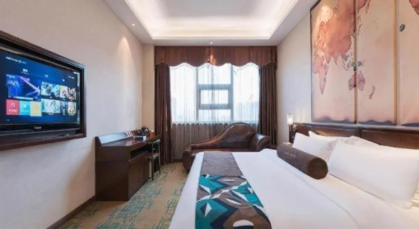 Bed in James Joyce Coffetel· Tianjin Olympic Center Lingbin Road Metro Station