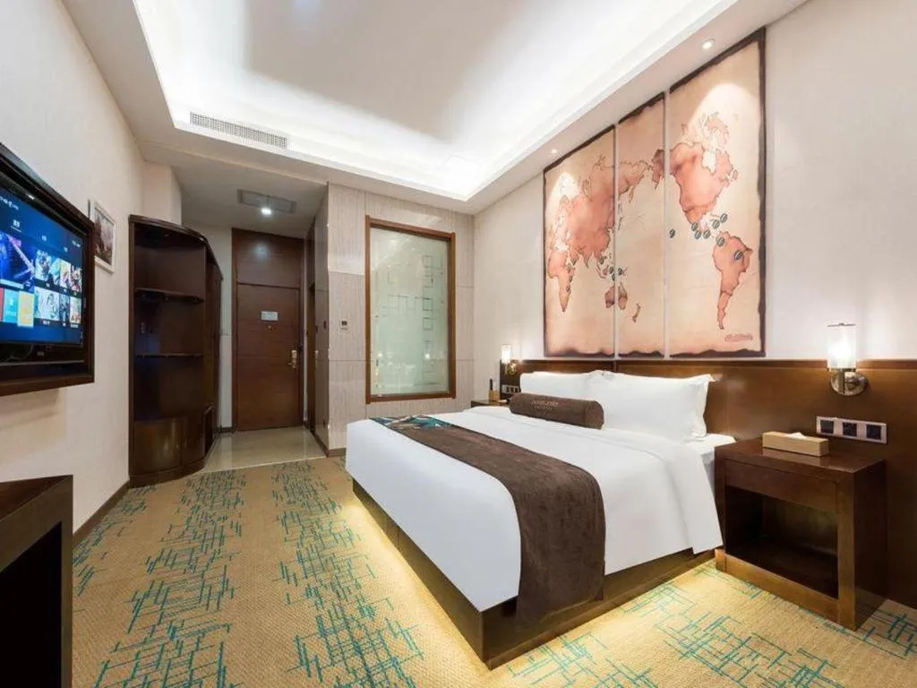 Bed in James Joyce Coffetel· Tianjin Olympic Center Lingbin Road Metro Station