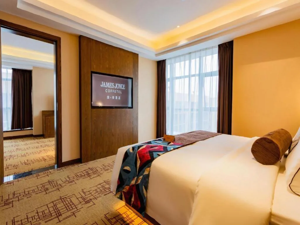 Bed in James Joyce Coffetel· Chengdu Shuangliu Airport Haibing City Wanda