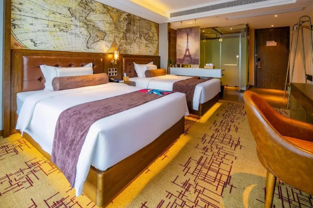 Bed in James Joyce Coffetel· Chengdu Shuangliu Airport Haibing City Wanda