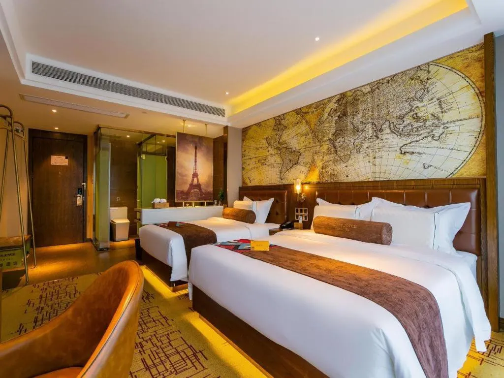 Bed in James Joyce Coffetel· Chengdu Shuangliu Airport Haibing City Wanda