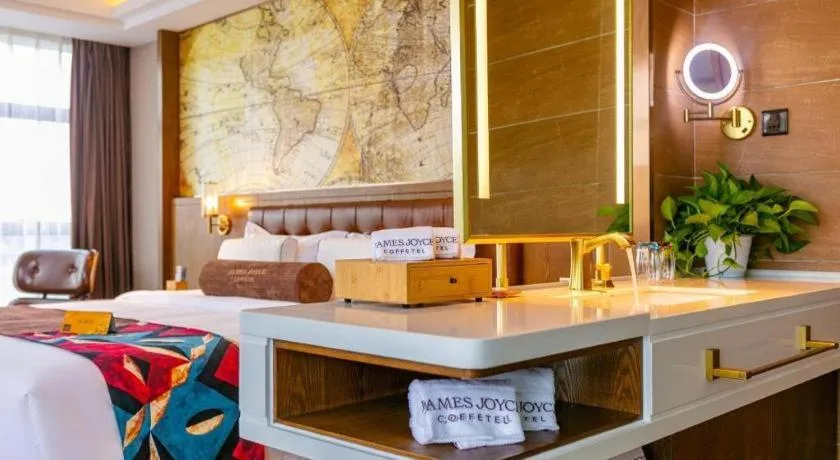 Bed in James Joyce Coffetel· Chengdu Shuangliu Airport Haibing City Wanda