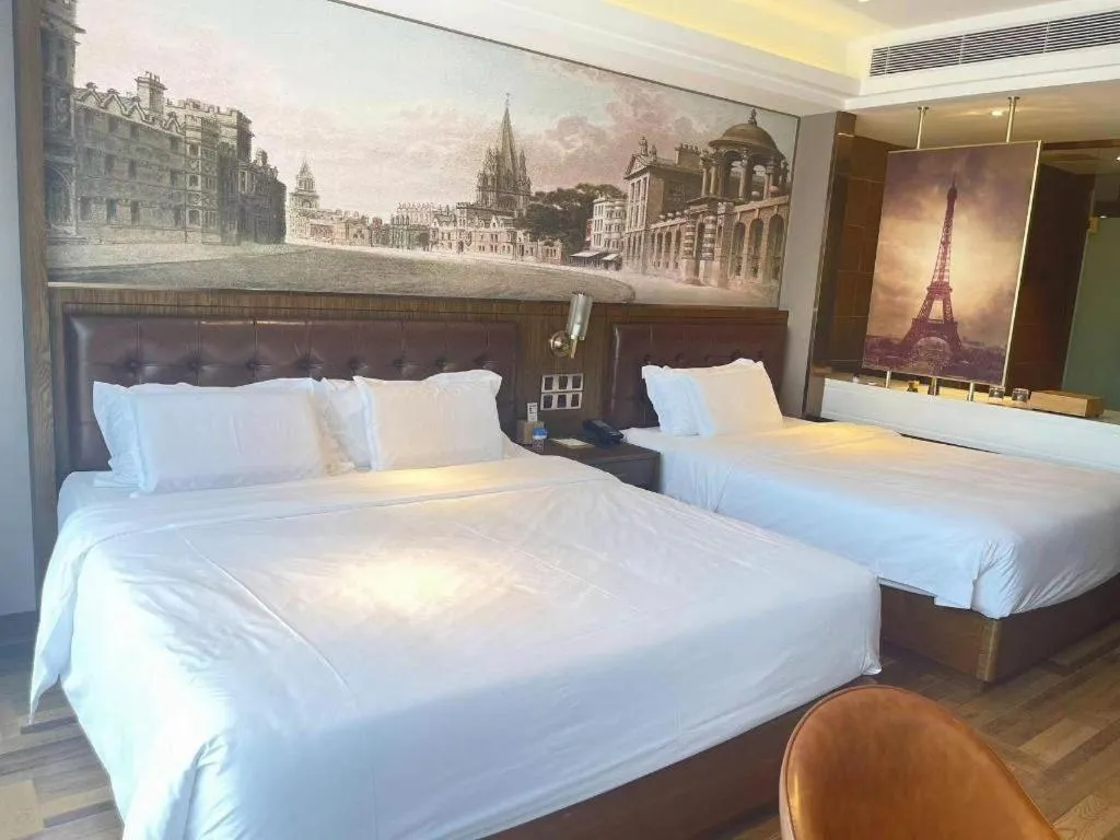 Bed in James Joyce Coffetel· Chengdu Shuangliu Airport Haibing City Wanda